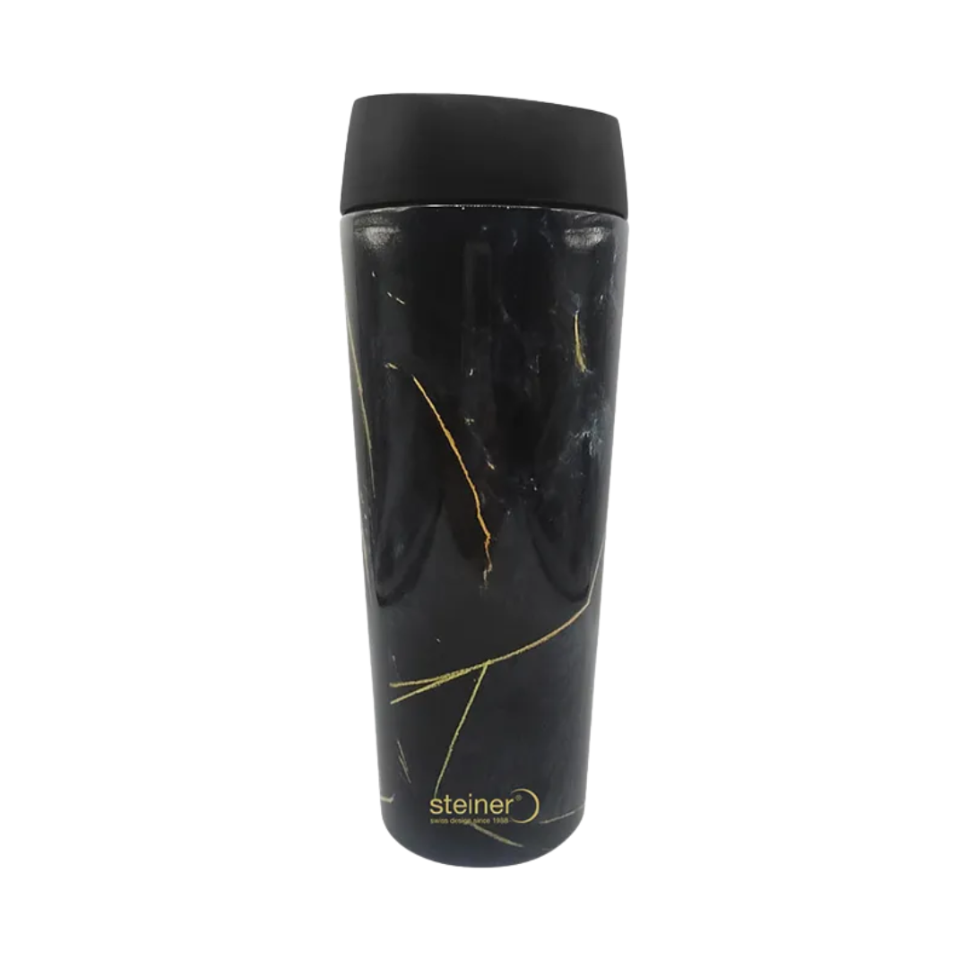 Termo Acero Inox, 450 Ml, Mármol Negro