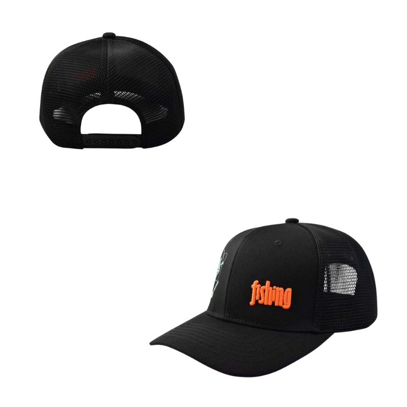 Gorra con malla y ajustador snapback de plástico, horma  M-PRO/ perfil medio, estructura rígida