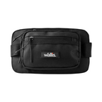 Cangurera c/compartimientos, correa ajustable, 24/14x11x3 cm, negro