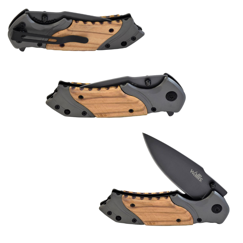 Navaja de bloqueo, acero inoxidable 3CR13 SS / 52 HRC