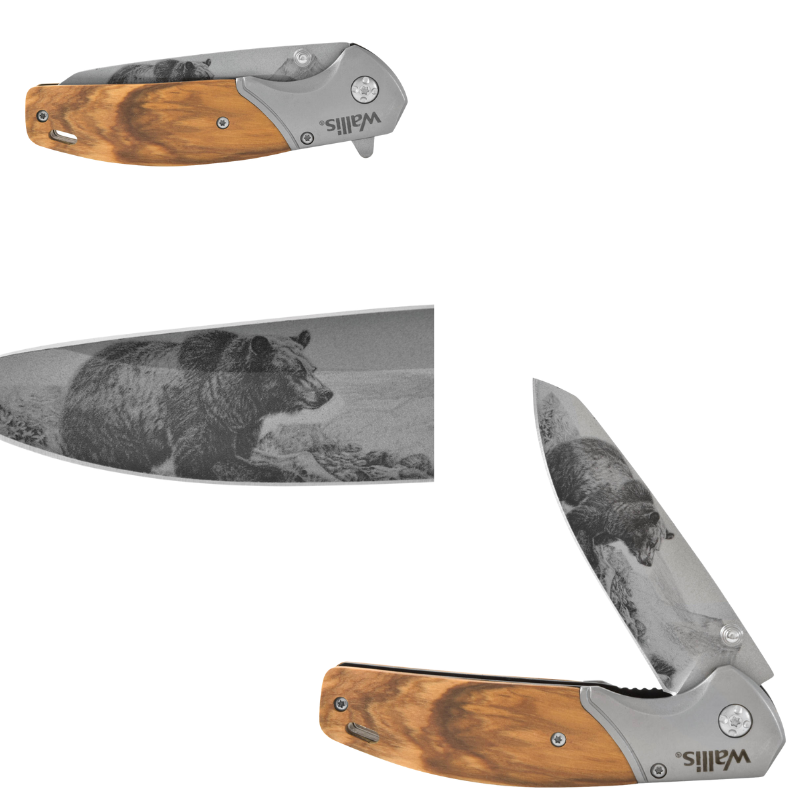 Navaja de bloqueo, acero inoxidable 3CR13 SS / 52 HRC