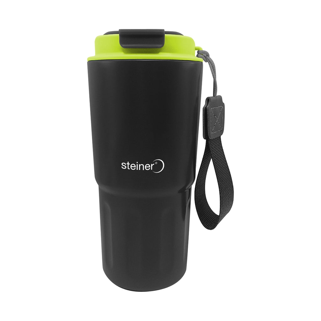 Termo De Acero Inox,560 Ml, Negro, Verde