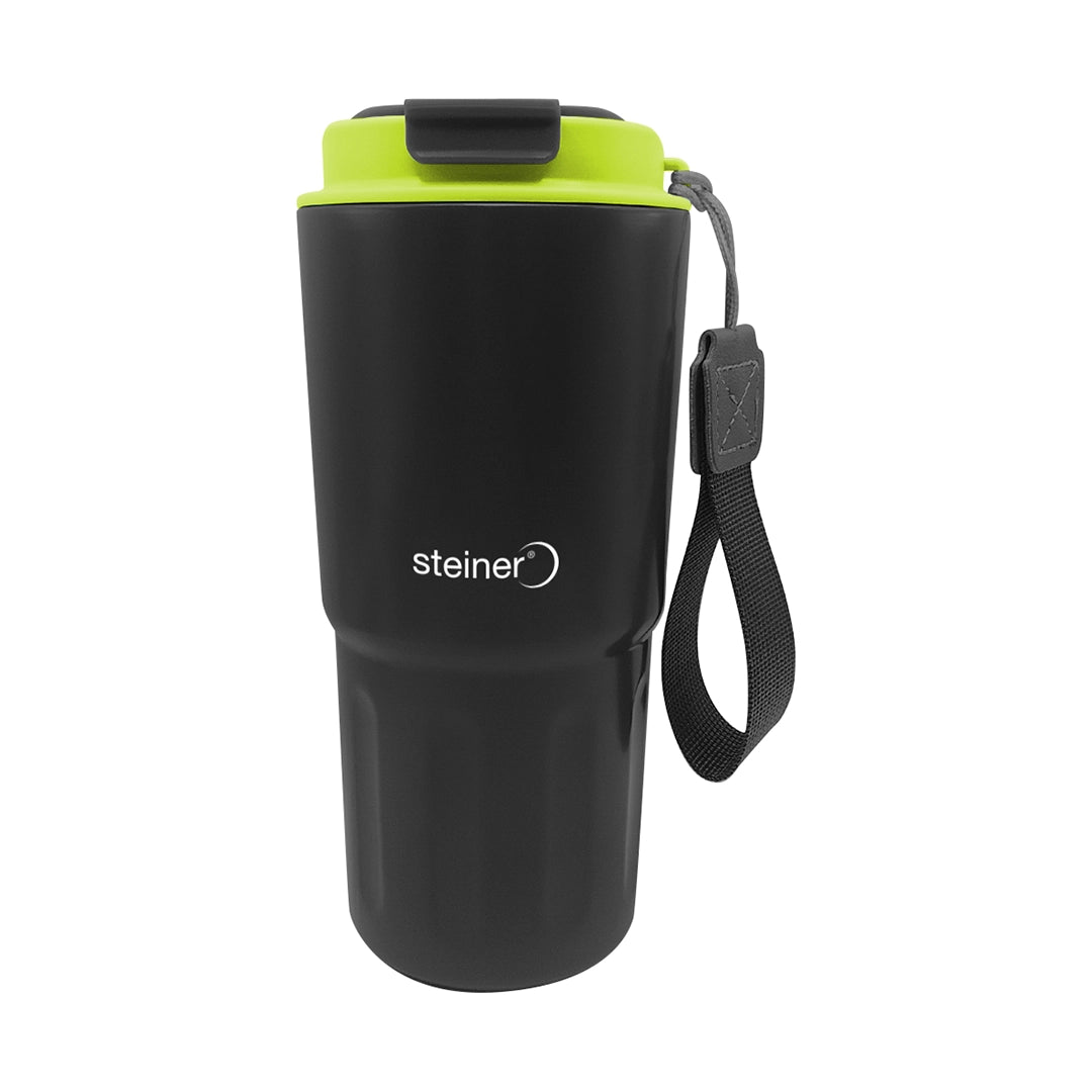 Termo De Acero Inox,560 Ml, Negro, Verde