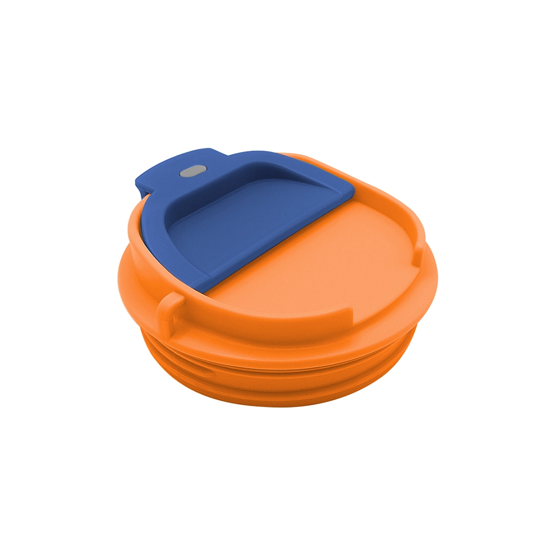 Termo De Acero Inox,560 Ml, Azul, Naranja