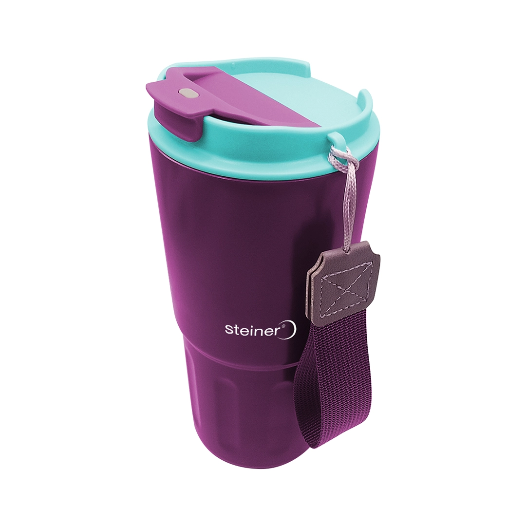 Termo De Acero Inox,560 Ml, Morado, Azul