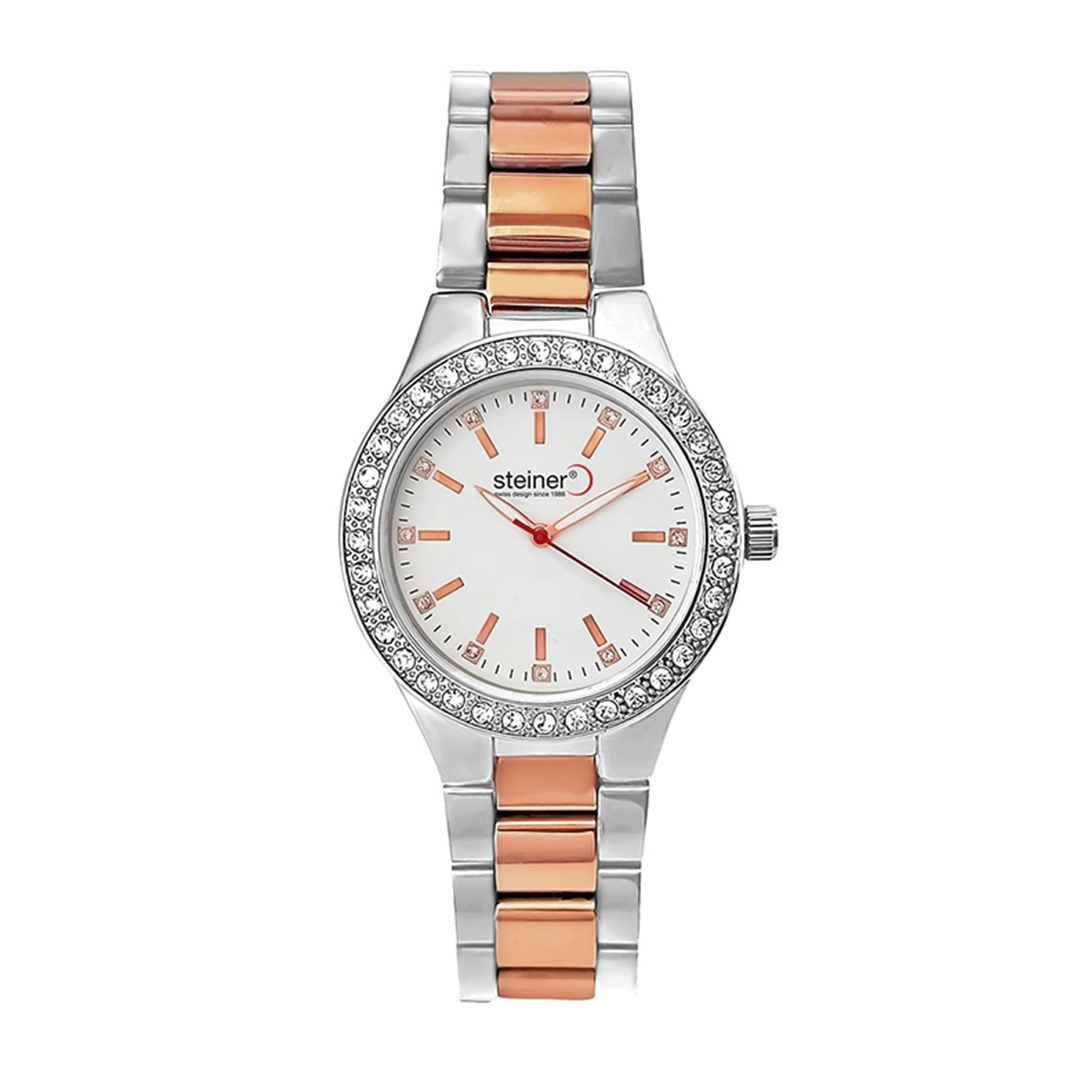 Reloj Ana Dama Plata, Rosa,Ext Ace Inox,3