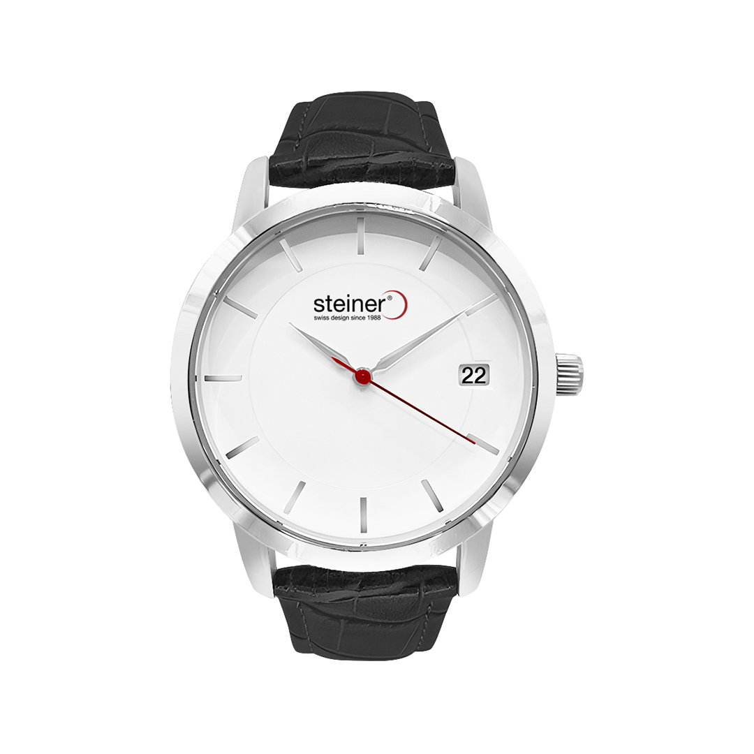 Reloj Aná.Cab.,Correa Piel, Lona Nga,Bca