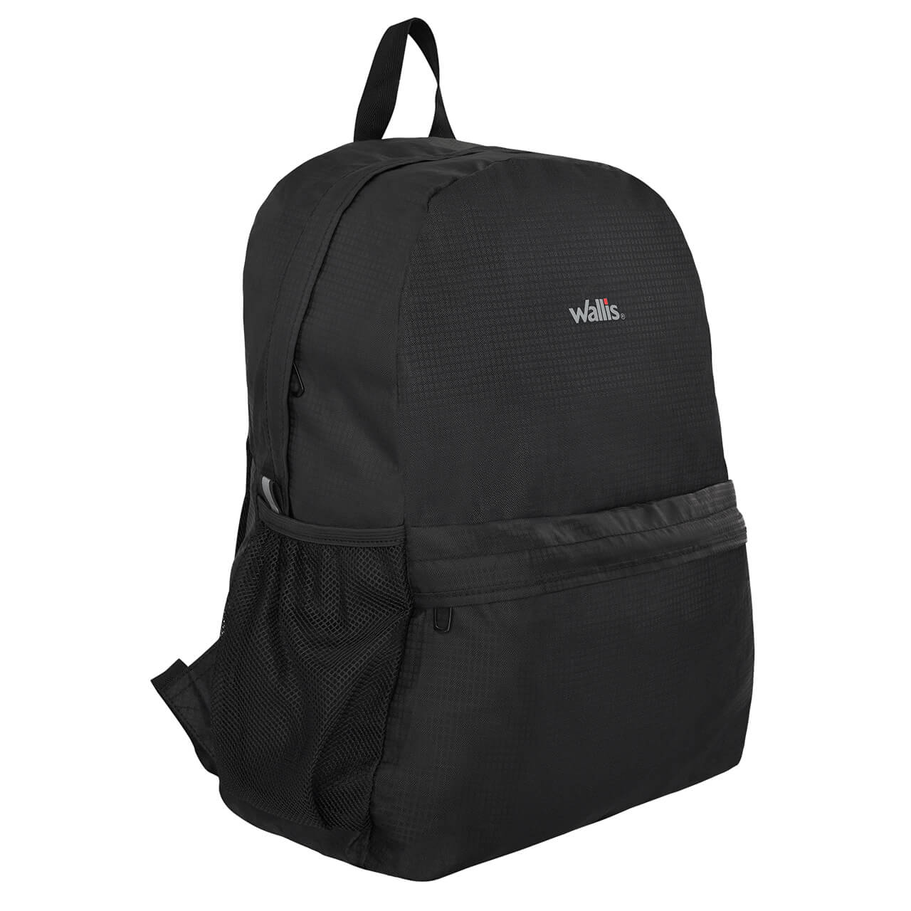 Mochila plegable de viaje, 31x41x13 cm, color negro