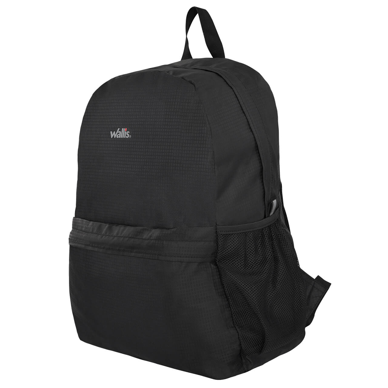 Mochila plegable de viaje, 31x41x13 cm, color negro