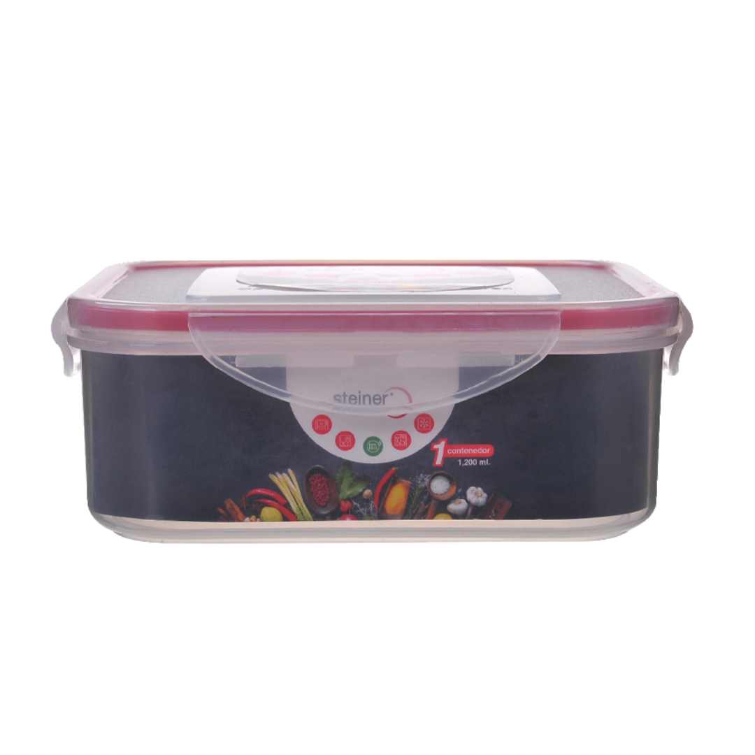 Contenedor Para Alimento Cuadrado Con Re