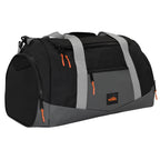 Maleta deportiva y viaje 35 L, semi impermeable, poliéster 600D, 59x33x28 cm, negro/gris